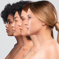 multiple women showing off results after belkyra chin treatment