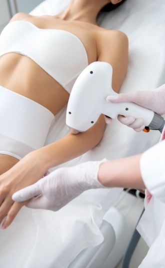 Laser hair removal services on the arm